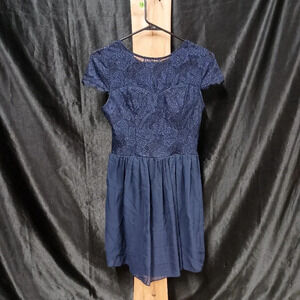 Navy blue with lace on top speechless navy blue size 7 dress